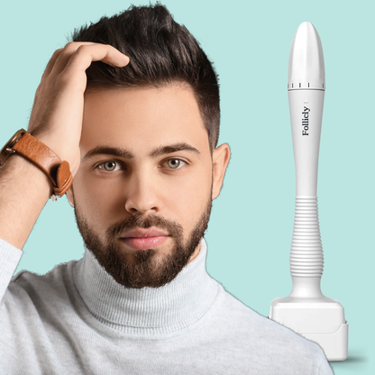 Follicly™ Derma Stamp - 140 Adjustable Titanium Microneedles