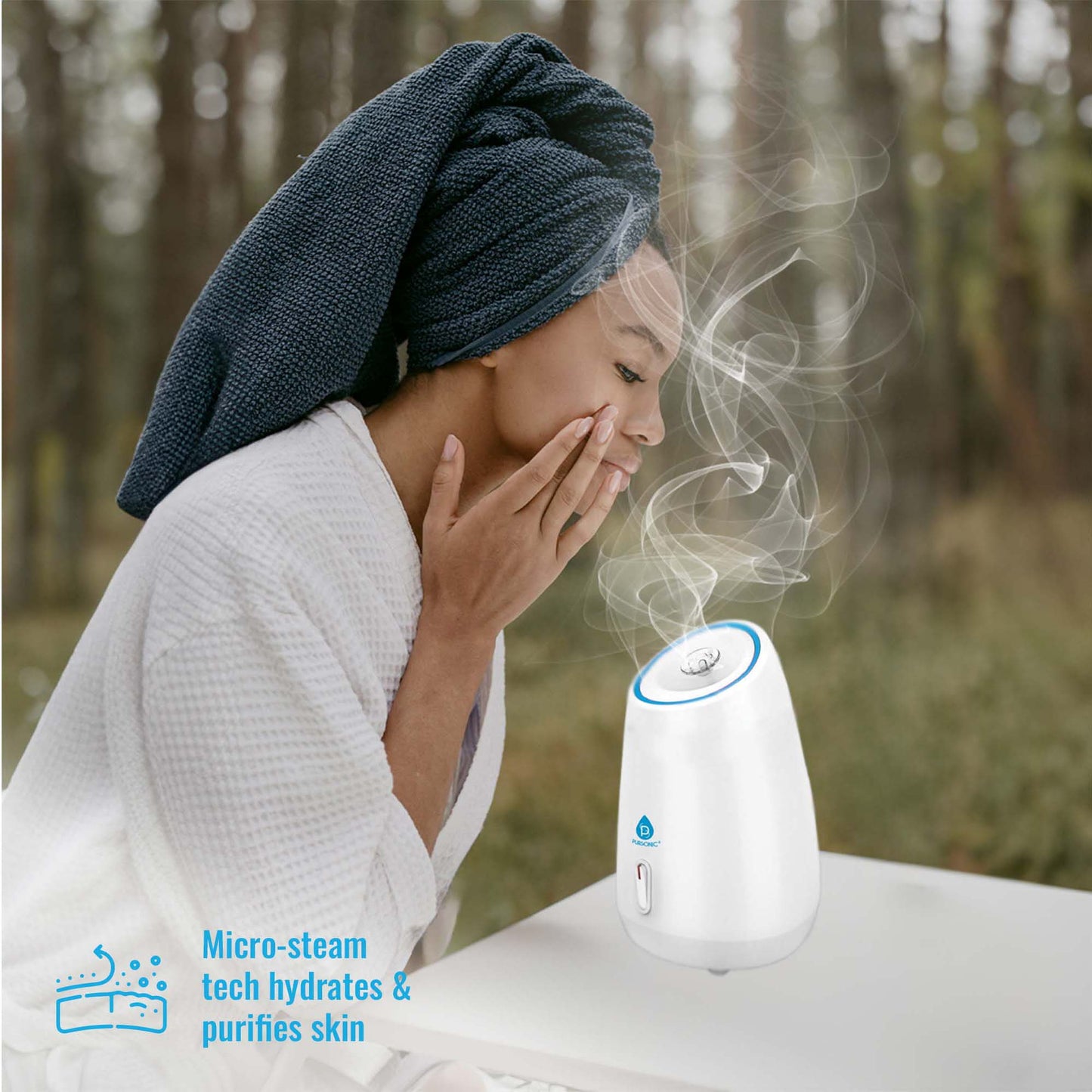 Pursonic Deluxe Facial Steamer with 6 Soothing Eye Masks & 6 Nourishing Lip Masks
