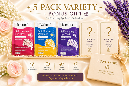 5 Pack Variety Self-Heating Eye Mask + Bonus Gift