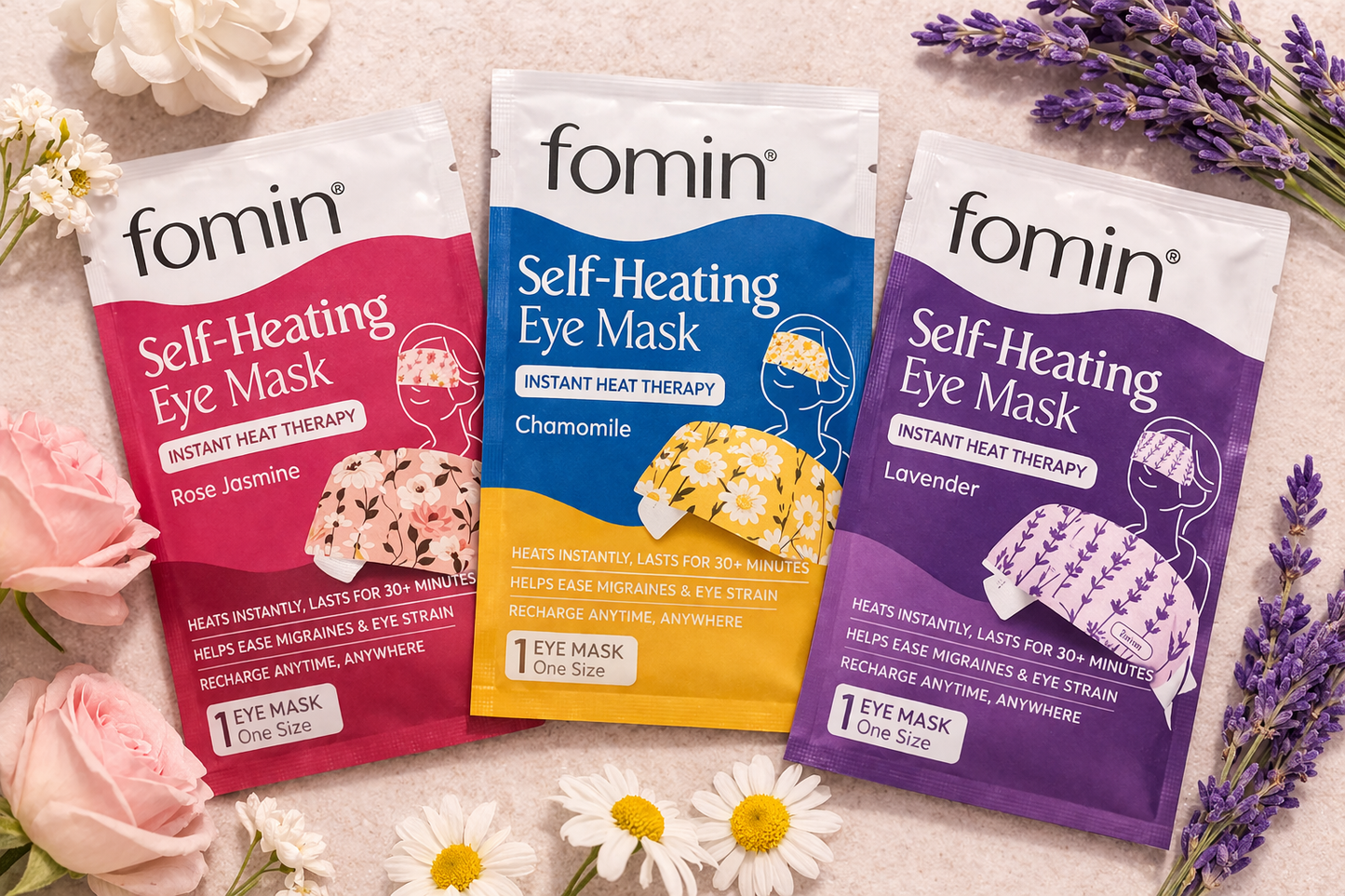 5 Pack Variety Self-Heating Eye Mask + Bonus Gift